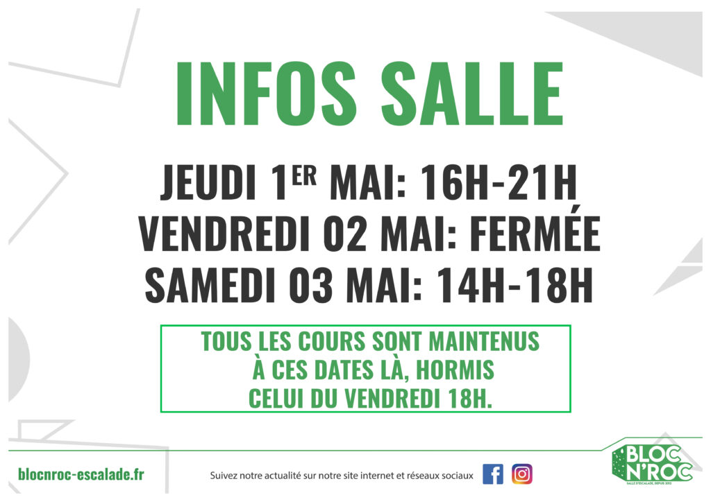Affiche jours feries 1er mai 2025