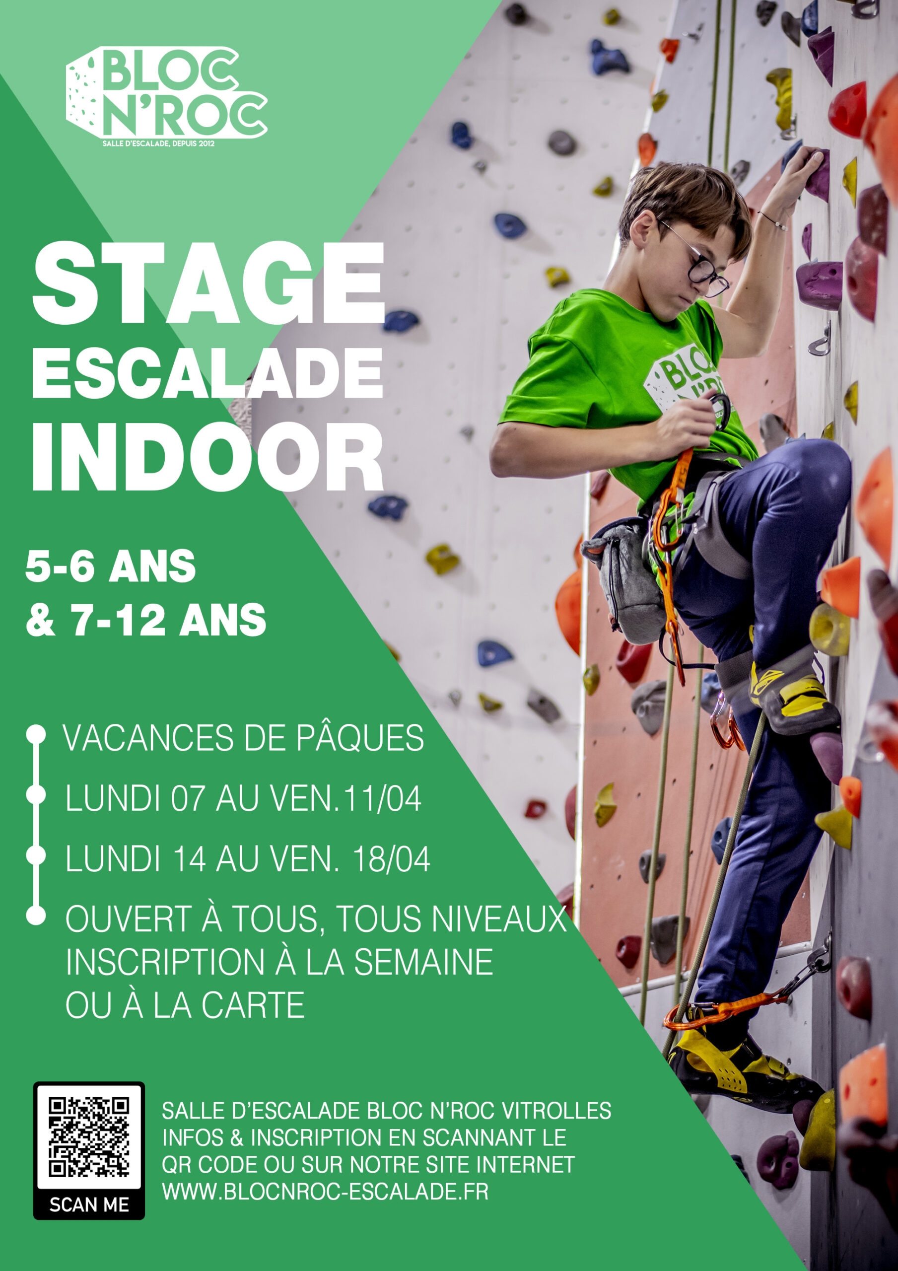 Nouvelle affiche promo rf stage enfants paques 2025